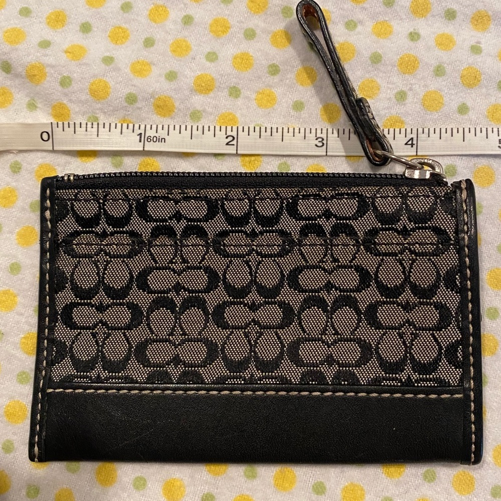 Black Coach card and cash holder